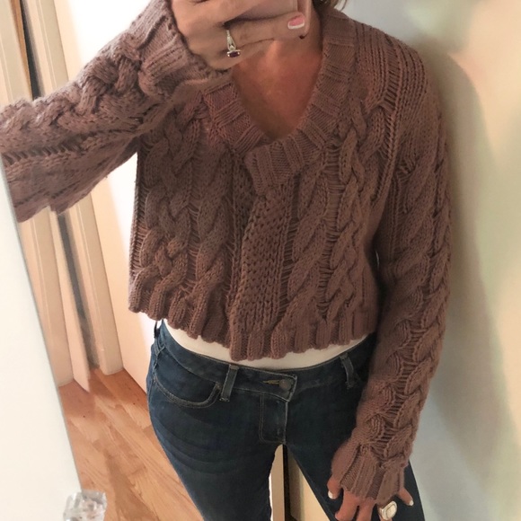 Burberry Sweaters - Burberry Cropped Cable Knit Cardigan